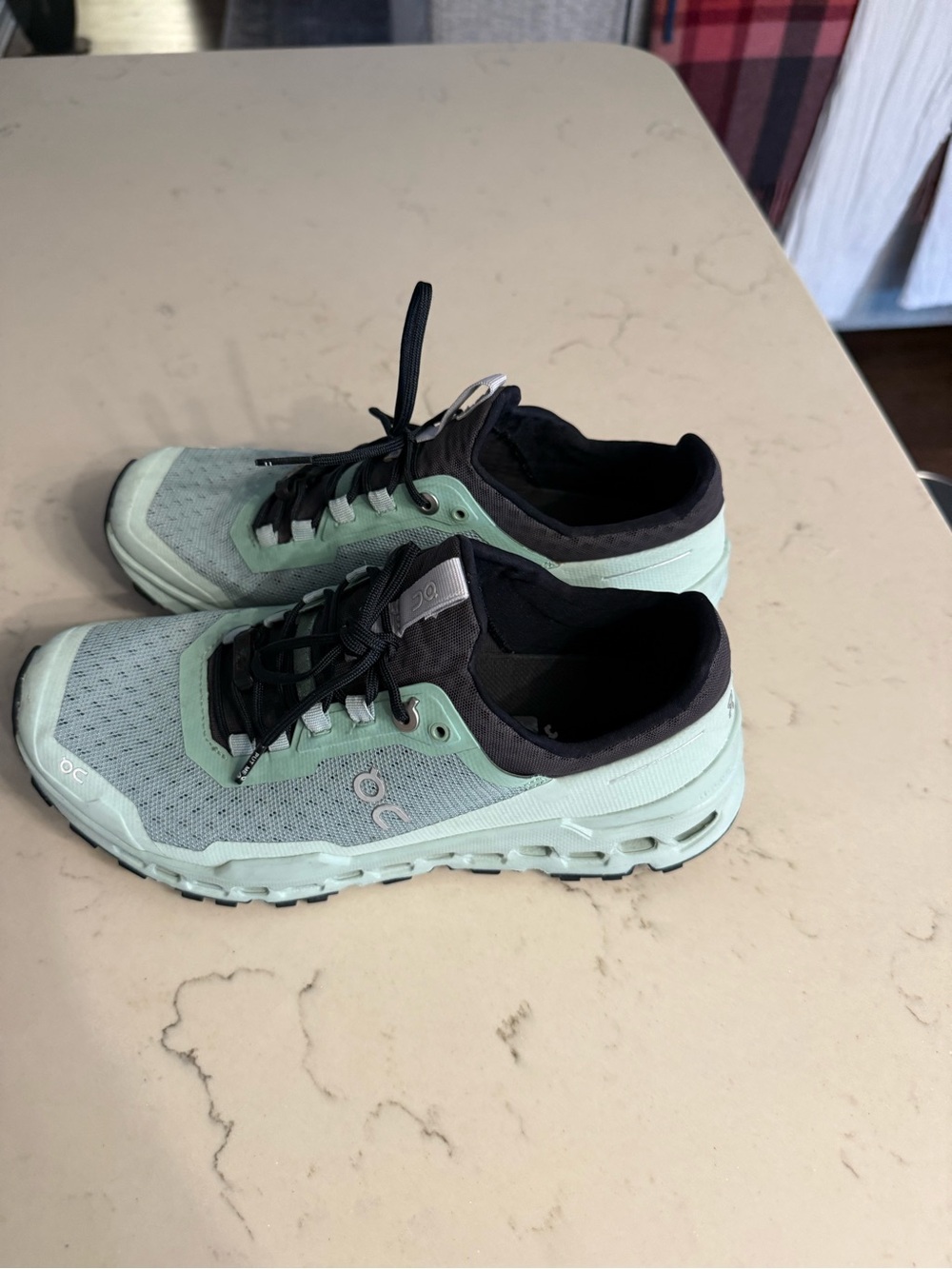 On Running Women's Mint and Black Cloud Athletic Shoes